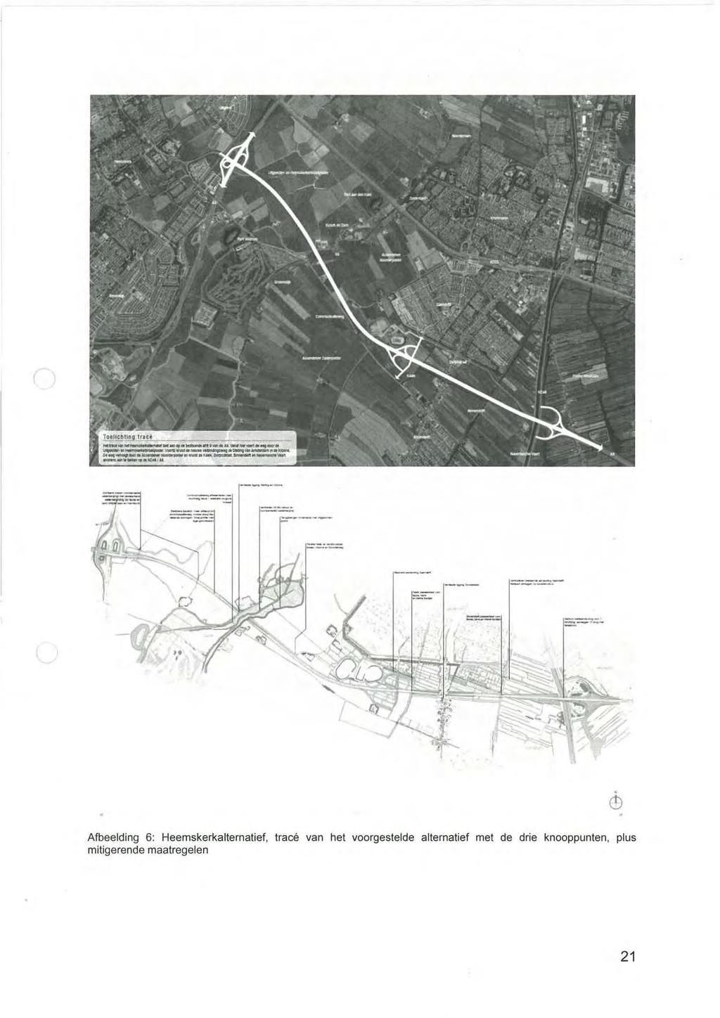 Afbeelding 6: Heemskerkalternatief, tracé van het voorgestelde