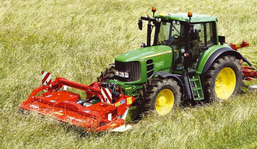 Dankzĳ de beperkte transportbreedte is de lichte machine ook geschikt voor trekkers met een laag vermogen.