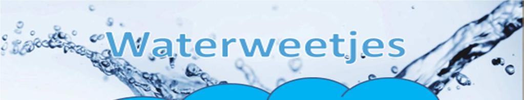 Waterweetjes Iedere week komt er een nieuw waterweetje in de nieuwsbrief.