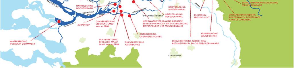 Veel uiterwaarden zijn in dit RRK opgenomen als handhavingsgebied respectievelijk aanpassingsgebied (PKB deel 4).