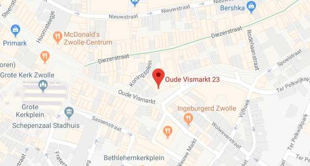 Algemene gegevens Adresgegevens Oude Vismarkt 23 8011 TA Zwolle Oppervlakte Totaal ca. 94 m² b.v.o. Begane grond ca. 94 m² b.v.o. Te huur vanaf ca. 94 m² b.v.o. Kadastrale gegevens Frontbreedte Gemeente Zwolle, sectie F, nummer 8426 (ged.