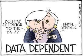 Data dependent Zoals u in onderstaande rentegrafiek kunt zien heeft de Fed de rente in de afgelopen jaren drastisch verlaagd. Momenteel is deze rente 0,5% en daarmee nog steeds historisch laag.