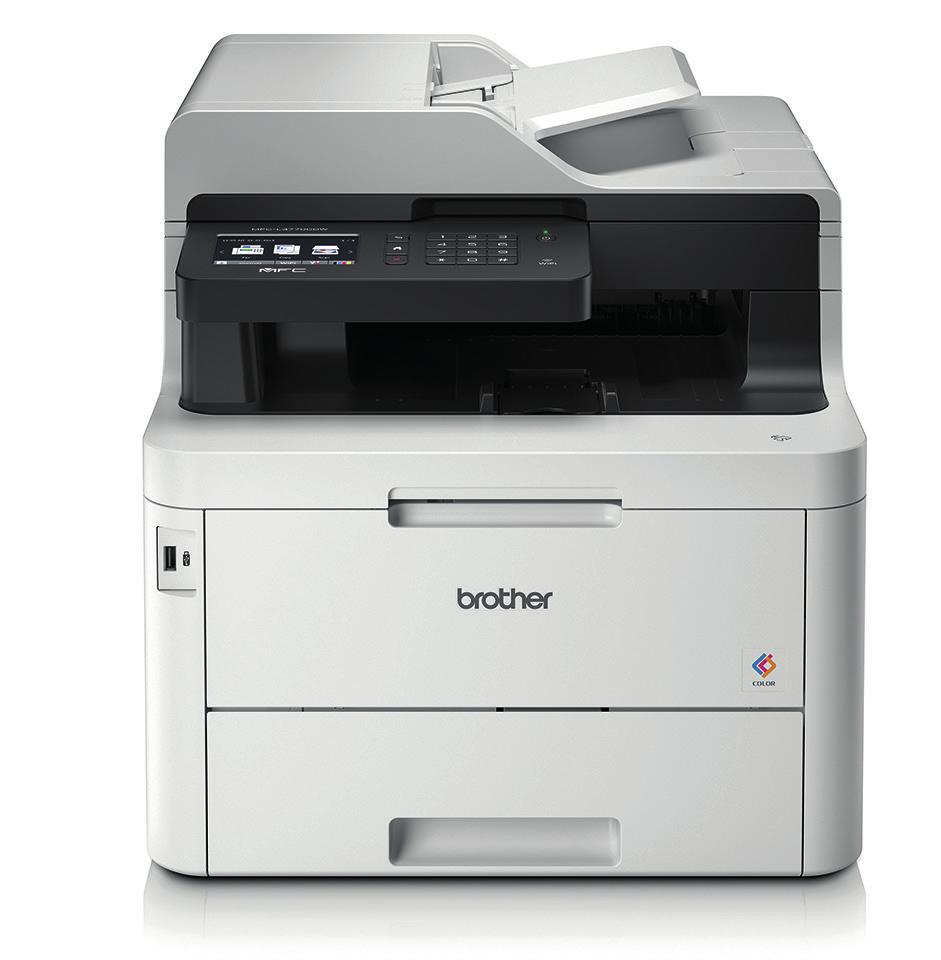 Draadloze all-in-one kleurenledprinter Het topmodel uit onze ledprinterlijn biedt volledige ondersteuning voor zakelijke werkzaamheden, met een dubbelzijdige automatische documentinvoer (ADF) voor