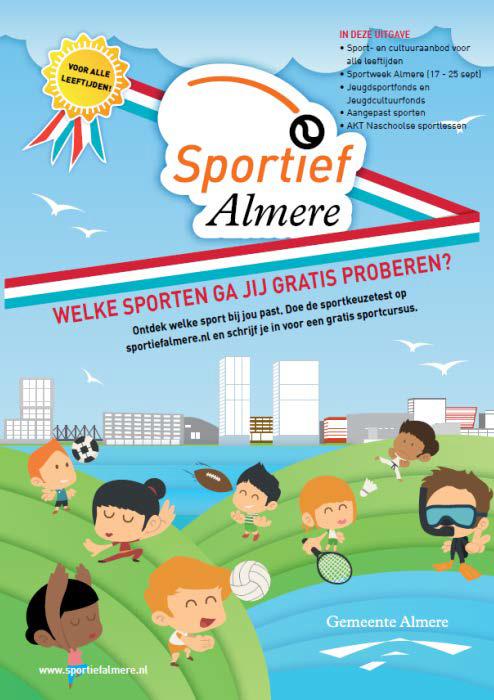 Welke sporten ga jij gra s proberen? Ontdek welke sport bij jou past. Almere is een spor eve stad met veel sportaanbod. Sporten is leuk, gezond en zorgt daarnaast voor een goede concentra e.