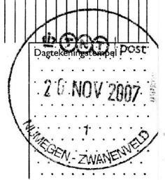 2007: eigen vestiging Postkantoren BV) NIJMEGEN -