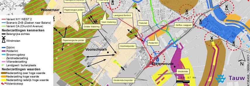 De Delftse schouw is het commissarishuis van de Heren van de Trekvaart. In het meest noordelijke deel van de Vlietpolder heeft huize t Sijs gestaan.