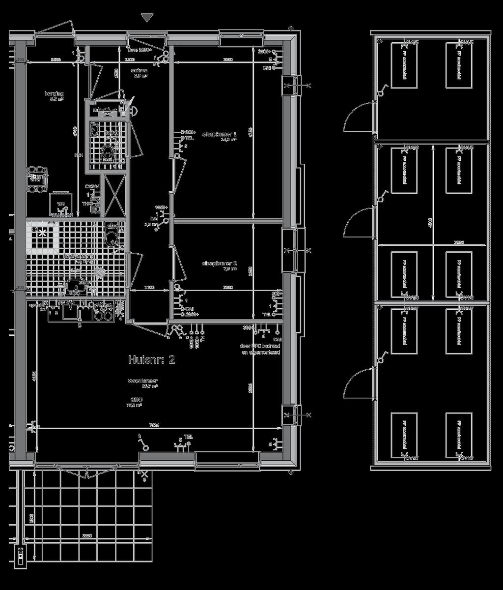 De Begane grond Begane grond De 2-8 2 appartementen: 2 en 8 2 appartementen: 4 en 6 4-6 Dit type is gelegen op de begane grond aan de linkeren rechterzijde van het gebouw als elkaars spiegelbeeld.