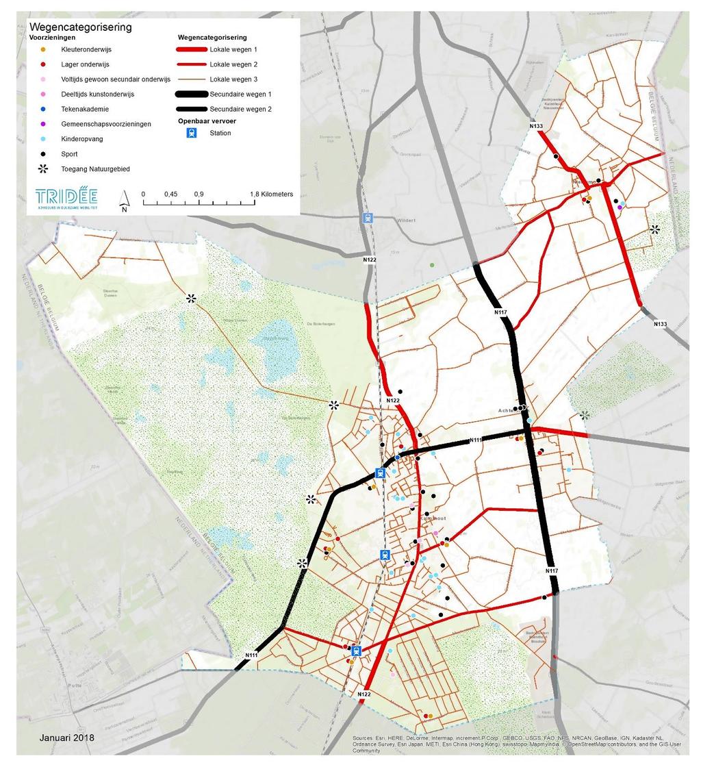 6.2.3 A3. Wegencategorisering Wegencategorisering De wegencategorisering bepaalt welke functie de verschillende straten en wegen hebben en welk gebruik gewenst is.