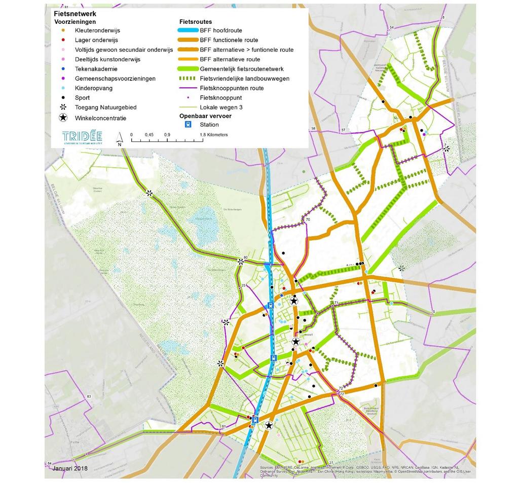 Fietsroutes Onderstaande kaart toont de fietsroutes in Kalmthout.