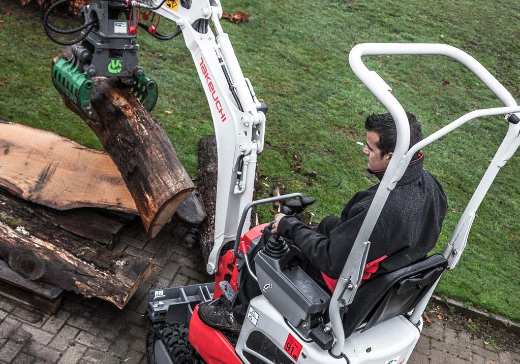 TAKEUCHI Het compacte ontwerp van de TB210R laat SLANK IN ZIJN VORM, BREED INZETBAAR TAKEUCHI TB210R DE TB210R 1 TONNER VERVANGT DE BEKENDE TB108.