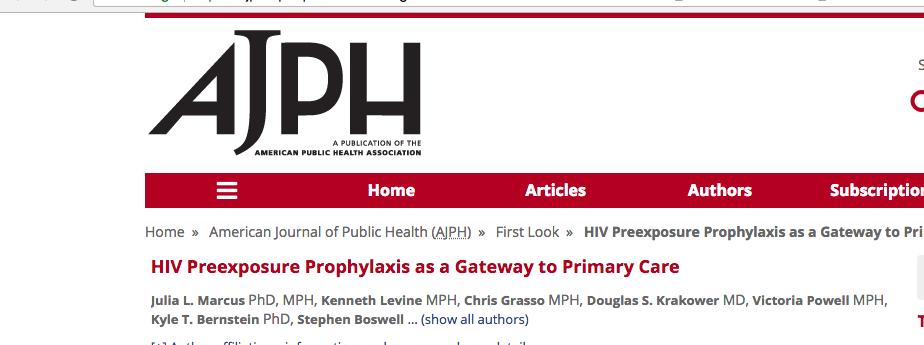 Conclusies: PrEP is een gateway for individual