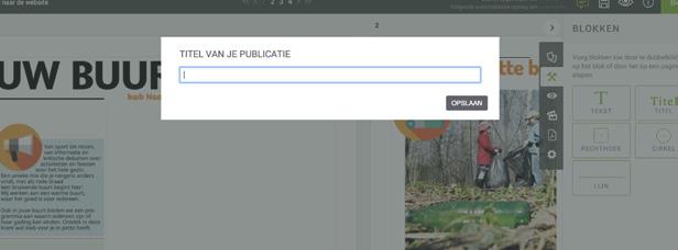 Stap 5: Titel Geef nu een titel aan je eigen publicatie en klik op de knop