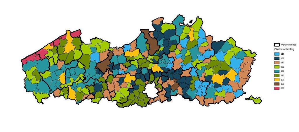 Figuur 1: Doelstelling op lokaal niveau voor het huishoudelijk restafval en vergelijkbaar bedrijfsrestafval in 2022 Administratief scheiden van vergelijkbaar bedrijfsafval: niet langer mogelijk Het