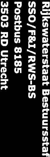 .K. 34073512 BTW: NL004854159801 Financiële administratie: Tel: +31206800809 7k/o7& Rijkswaterstaat Bestuursstaf SSO/F&I/RWS-BS Postbus $185 3503 RD Utrecht CREDIT FACTUUR Behorende bij factuur