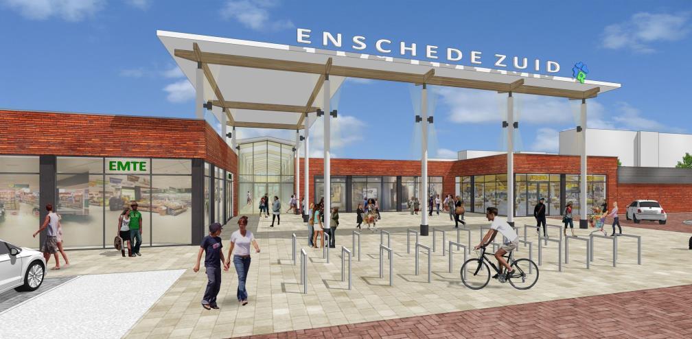 BEREIKBAARHEID Het winkelcentrum is centraal gesitueerd tussen de wijken Zuid, Helmerhoek en Stroinkslanden. Dit winkelcentrum is goed bereikbaar.