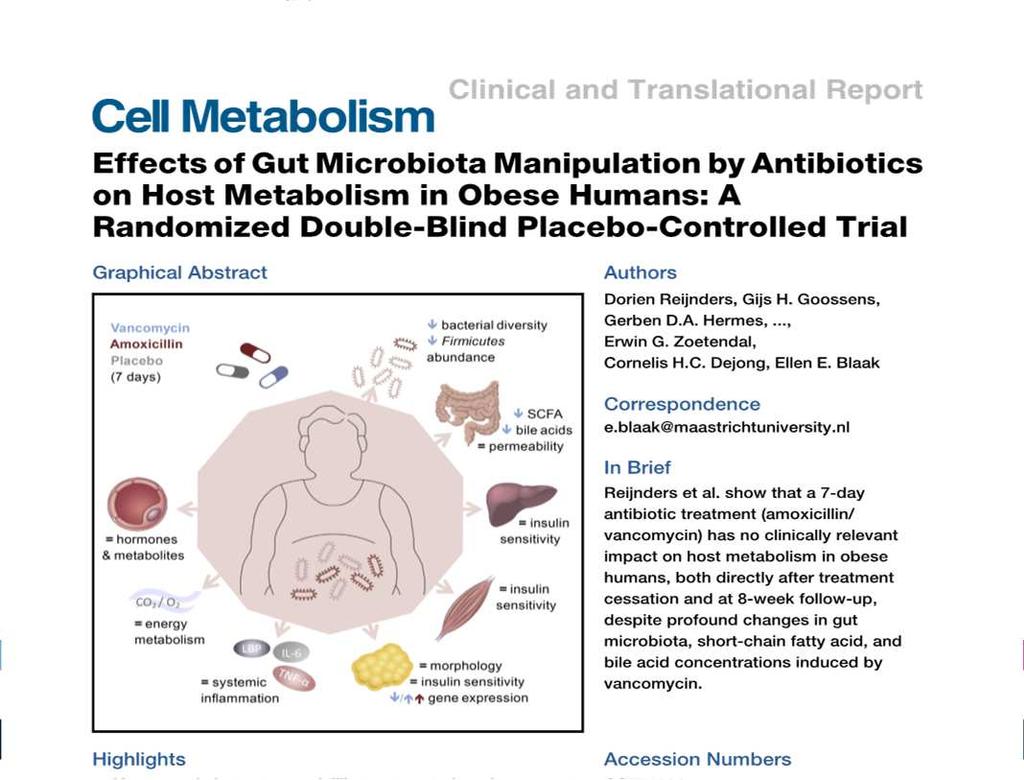Transplantatie van microbiota tussen normale en microbiota vrije muizen, mensen en muizen mensen en mensen heeft een rol van