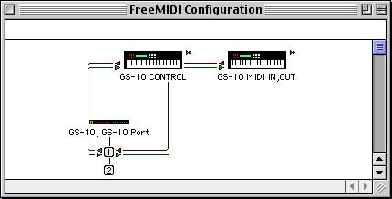 * Indien GS-10 Driver niet in het dialoogvenster wordt getoond, controleert u of de GS-10 correct is aangesloten, en start u FreeMIDI Setup opnieuw op. 8.