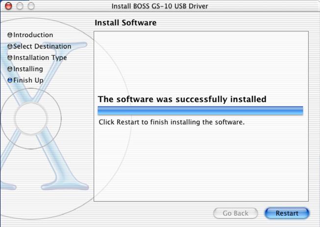 De driver installeren en instellen (Macintosh) 8. Klik op [Continue Installation].