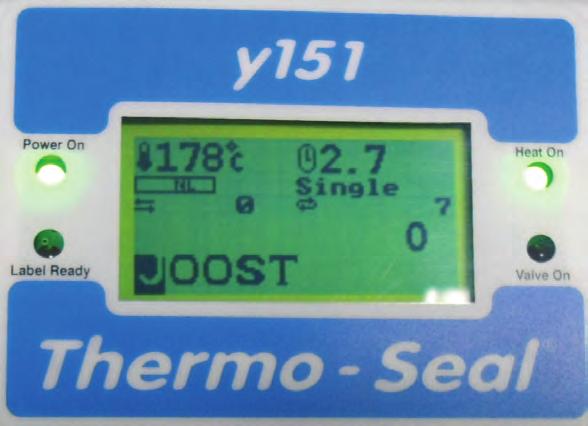 6.4 Het controle paneel Maak u vertrouwd met de eigenschappen, boodschappen en iconen die kunnen verschijnen op het LCD paneel voordat u begint met printen en plakken met de Y151 Thermo-Seal.