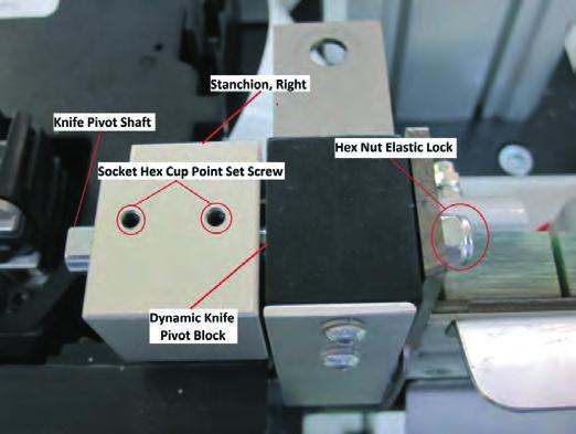 Insert (2) Socket Hex Cup Point Set Screw on top of the Stanchion, Right Insert a 1.