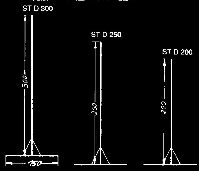 De statieven zijn verkrijgbaar voor enkel- of dubbelzijdig gebruik (afhankelijk van plaatsing tegen de wand of in de ruimte).