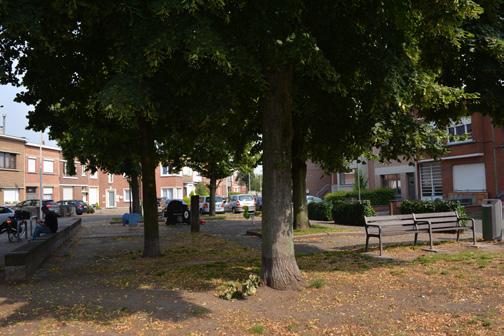 Het groene plekje aan de Pieter De Ridderstraat wordt momenteel helemaal vernieuwd.