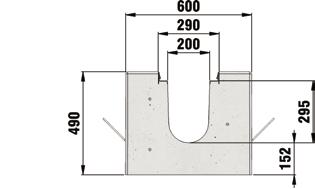 BL 200 Afvoergoten BL 200, weerstandsklasse F 900 Type 020