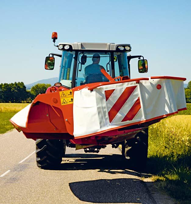 Pendelende middenophanging van de maaibalk voor een gelijkmatige bodemdruk over de gehele werkbreedte.