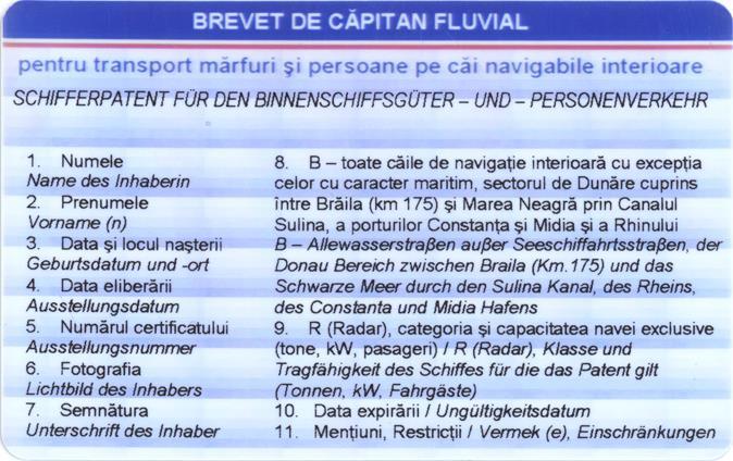 (Achterzijde) 1. Naam van de houder 2. Voornaam 3. Geboortedatum en plaats 4. Datum van afgifte 5.