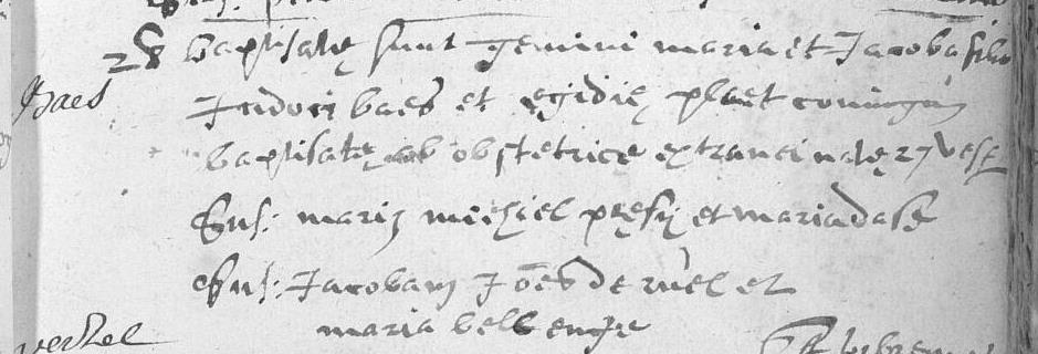Vindplaats: RAB, parochieregisters Lokeren, overlijdensakten 1/6/1639 31/6/1651, pagina 76