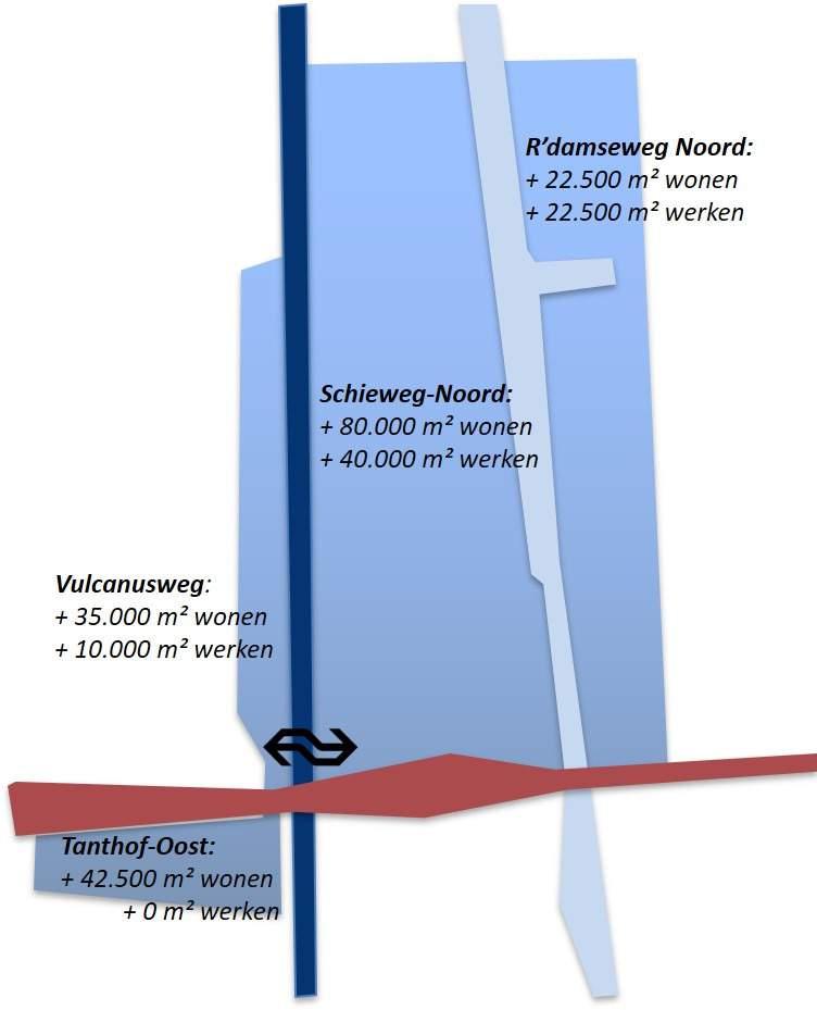 PROGRAMMA VAN EISEN: CONFORM SCENARIO 3 TOEVOEGING VAN RUIMTE Wonen: + 180.000 m² Werken: + 72.