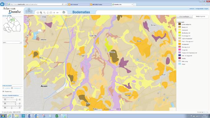 DEEL FIG 45 BODEMKAART DRENTSE AA BIJ GASTEREN Bron: Bodematlas Drenthe, te vinden op http://www.drenthe.info/website/bodematlas. 2 NB. De nauwkeurigheid van de bodemkaarten is beperkt.