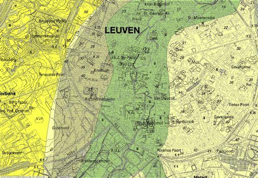 HetarcheologischonderzoekindeJanseniusstraatenophetDamiaanpleinteLeuven Fig.1.6:Quartairgeologischekaartmetaanduidingvanhetprojectgebied 6.