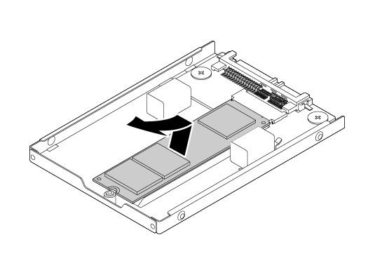 Ga als volgt te werk om een nieuw M.2 SSD-station te installeren in het compartiment voor het interne opslagstation: 1.