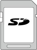 Aan de slag Een SD-kaart plaatsen Wanneer er een in de handel verkrijgbare SD-kaart wordt geplaatst, kunnen er verder opnamen worden gemaakt op de kaart wanneer de resterende opnametijd op het