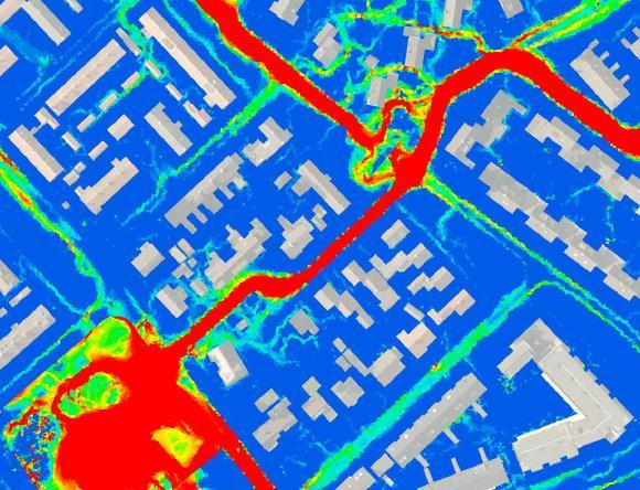 000 m3 nood-berging te realiseren waarbij de voorkeur uit gaat naar een open berging, een wadi. Voorstel is om de wegen die het water moeten afvoeren waterslim in te richten.