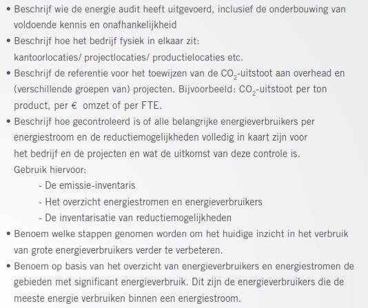 2.2 E n e r g i e a u d i t Reikwijdte Deze procedure heeft betrekking op het uitvoeren van de energie audit in het kader van de CO2 prestatieladder.