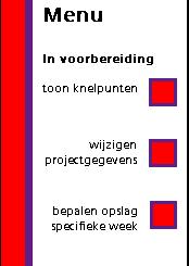 3 Bepalen opslag specifieke week Dit gedeelte van de handleiding beschrijft het oplossen van een knelpunt voor een specifiek gekozen week van de uitvoering. Het gaat hier om een incidentele oplossing.