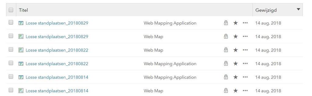 Web mapping application: Dit gebruik je als publicatie naar het publiek. Hier kan men enkel raadplegen en niets wijzigen.