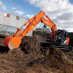 Dankzij onze HIOS III-hydraulica is uw brandstofverbruik in de PWR-stand 5 % lager ten opzichte van de P-stand van de vorige ZAXIS terwijl u tegelijkertijd een hoge productiviteit kunt handhaven.