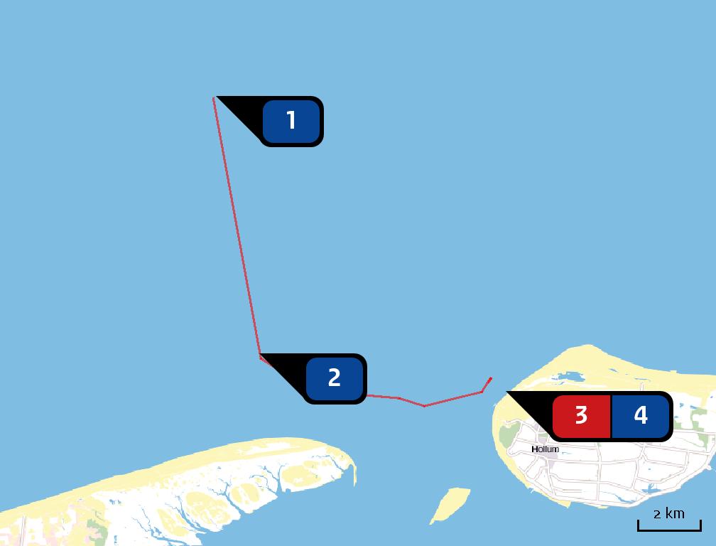 Berekening voor eigen gebruik Locatie Ameland West 2017 Emissie Ameland West 2017 Bron Sector Zandwinning Scheepvaart Zeescheepvaart: Aanlegplaats Emissie NH3 Emissie NOx - 71,79 ton/j Vaarroute