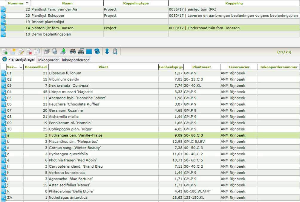 Met deze module download je de planten van je keuze in een eigen plantenvoorkeurslijst (lokale bibliotheek)