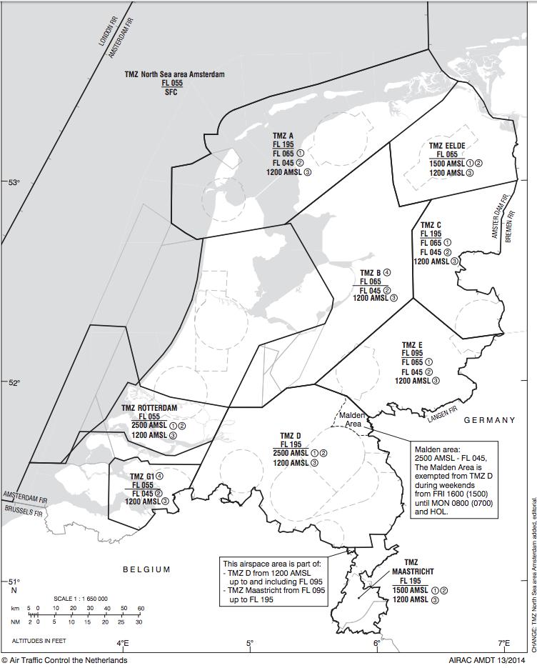 luchtruim de grond of de zee als ondergrens en als bovengrens het daarboven gelegen luchtruim. Er is geen verkeersleiding, de snelheid is tot 250 knopen beperkt.