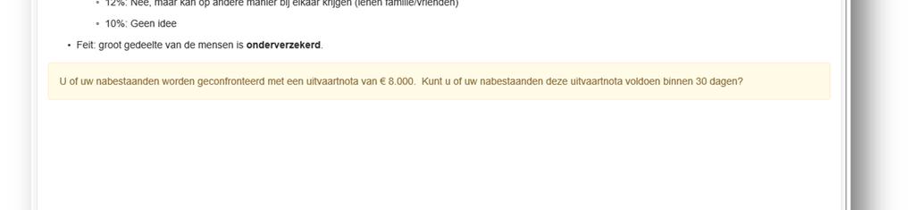 4. Tab: Inleiding In dit eerste tabblad kunt u uw klant duidelijk maken waarom het belangrijk is om de uitvaartkosten inzichtelijk te maken.