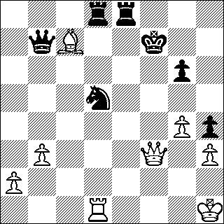 PUZZEL Herfstpuzzel Wederom een nieuwe record aantal inzendingen, vooral van de jeugd. De juiste oplossing: 1.., Pd5-f4, de witte dame staat gepend. En wit staat verloren. Er kan volgen: Df3xb7 2.