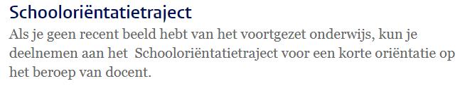 ) Kennis van het vo - Schooloriëntatietraject (ma. 19 mar.