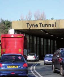 Tyne Tunnel, Goot-Brittannië is al helemaal correct in de beginfase waar de (zelf) evacuatie moet plaats - vinden.