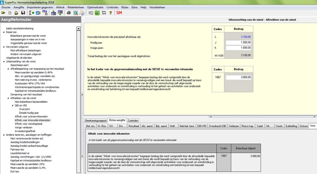 t de OESO dient het bedrag i.v.m.