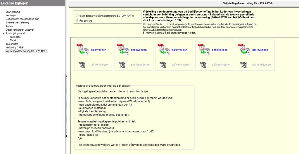 10.2. Wijzigingen aan het aangifteformulier Deze wijzigingen zijn van toepassing voor VENB en voor BNI.