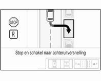 Selecteer een parallelle of haakse parkeerplek op het Driver Information Center door op SET/CLR te drukken.